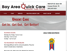 Tablet Screenshot of bayareaquickcare.com
